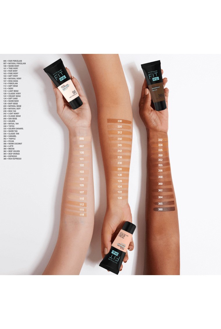 Maybelline Fit Me matte poreless foundation 105 fair ivory 041554538328 o