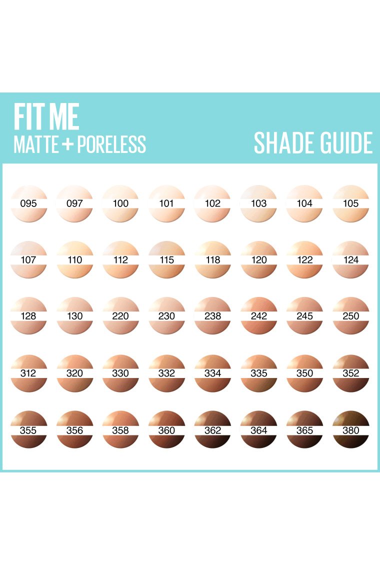 Maybelline Fit Me matte poreless foundation 105 fair ivory 041554538328 back