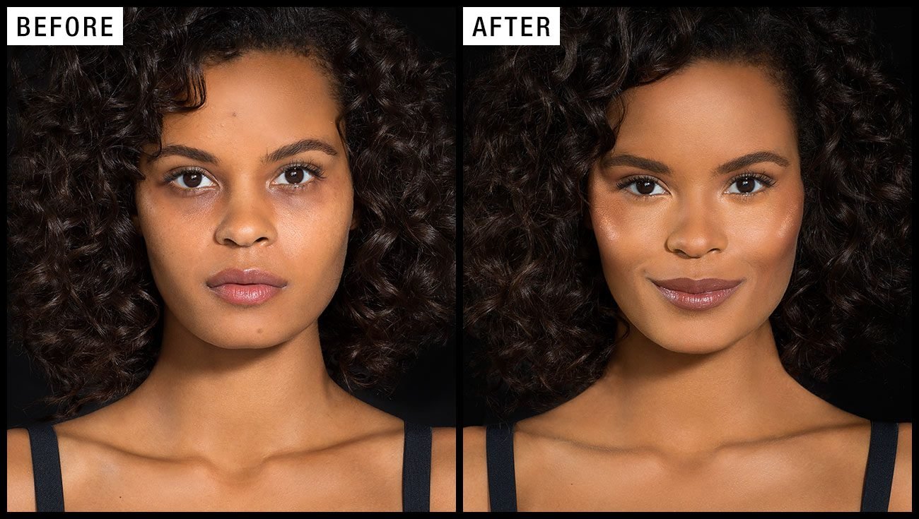 Maybelline Master Camo donker vóór na